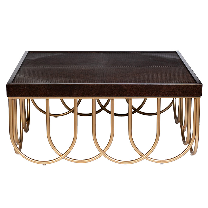 Кофейный стол Cassel Coffee Table Дерево Табак Золотой Кофейный стол Cassel Coffee Table Дерево Табак Золотой в Костроме | Loft Concept