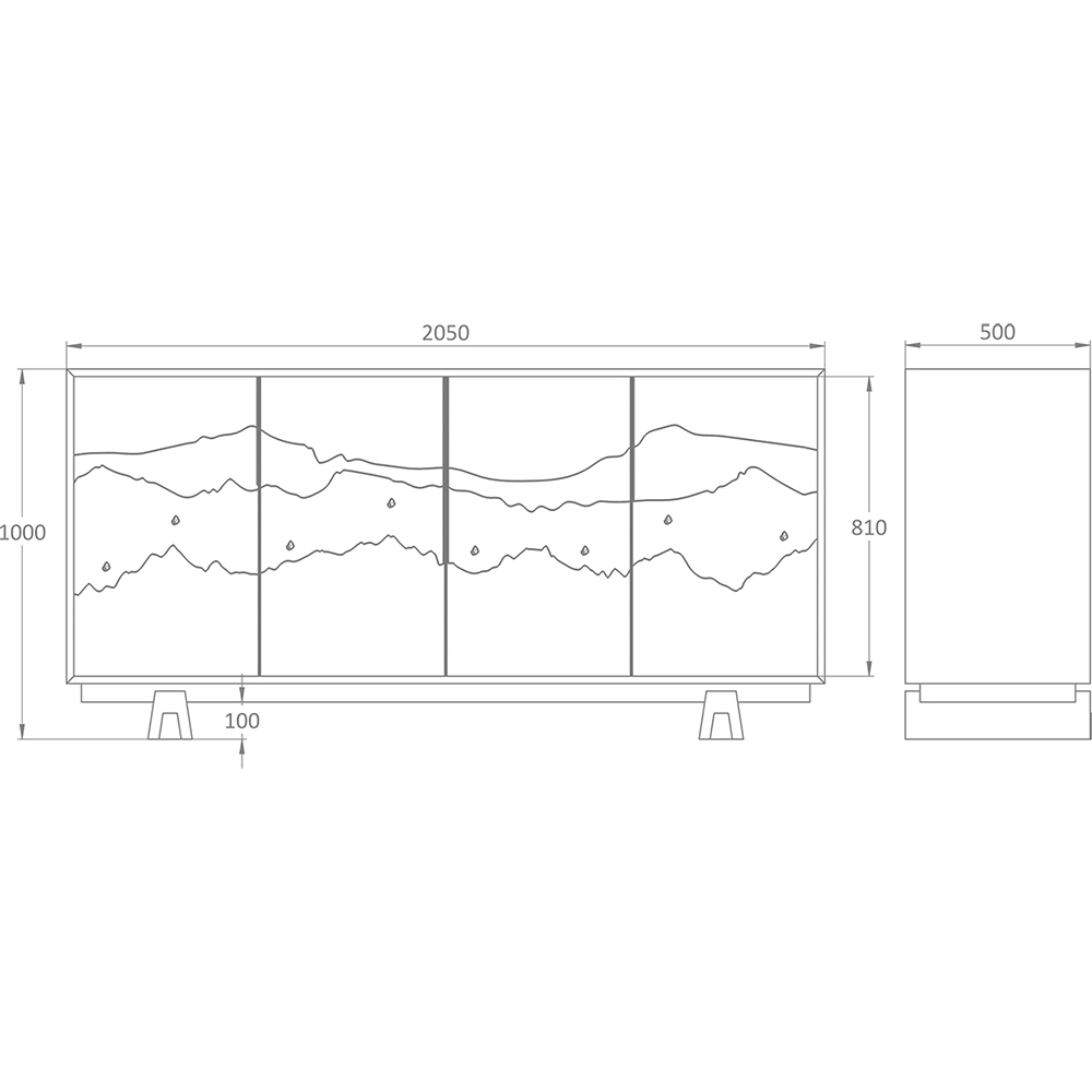 Буфет Okinawa Taupe Large в Костроме