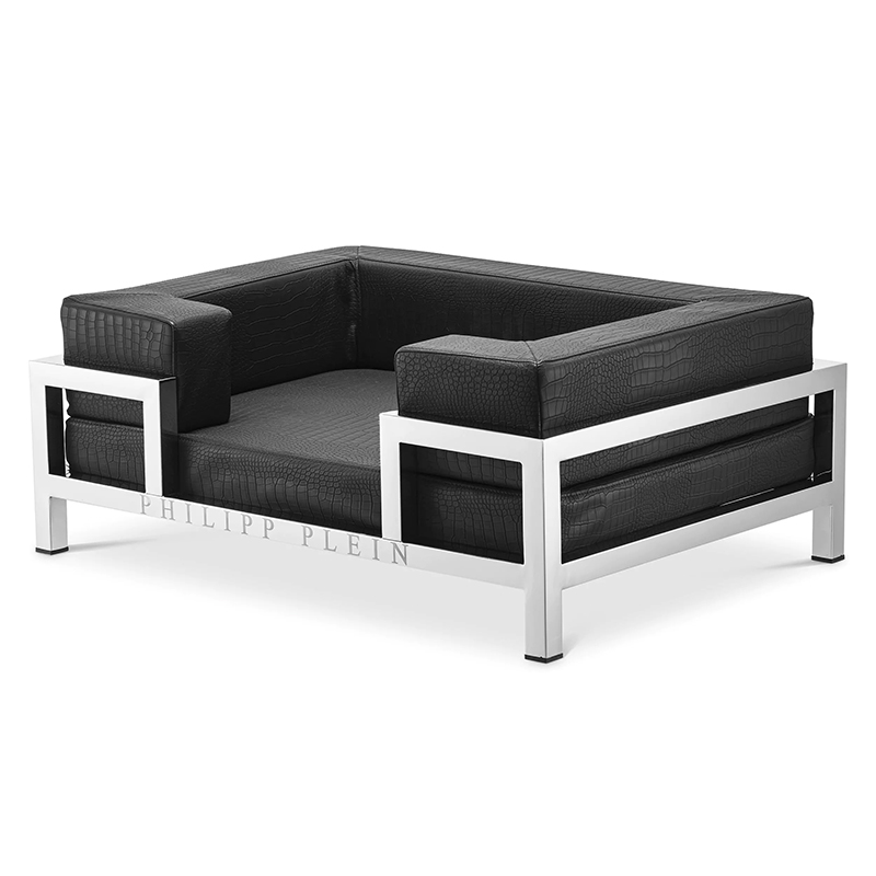 Лежанка для домашних животных Philipp Plein Dogbed High Conic Limited L Черный Серебряный Лежанка для домашних животных Philipp Plein Dogbed High Conic Limited L Черный Серебряный в Костроме | Loft Concept
