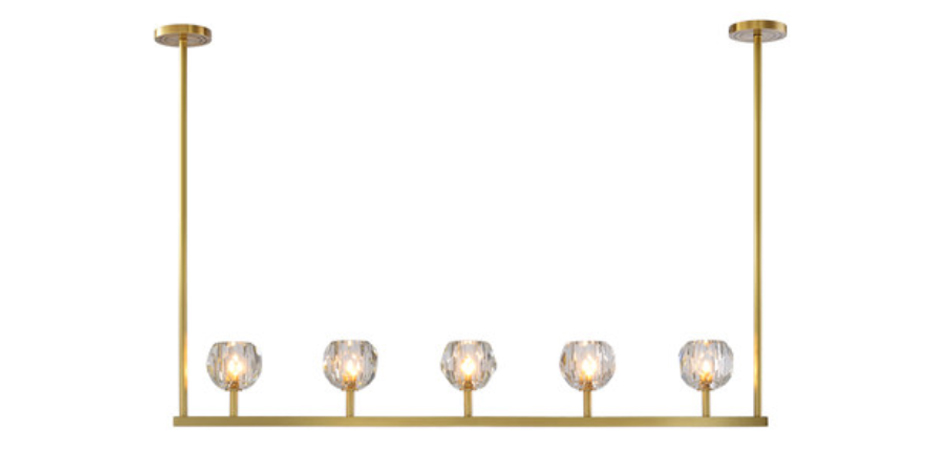 Люстра RH Boule De Cristal Linear Chandelier 5 Люстра RH Boule De Cristal Linear Chandelier 5 - Loft-Concept в Костроме