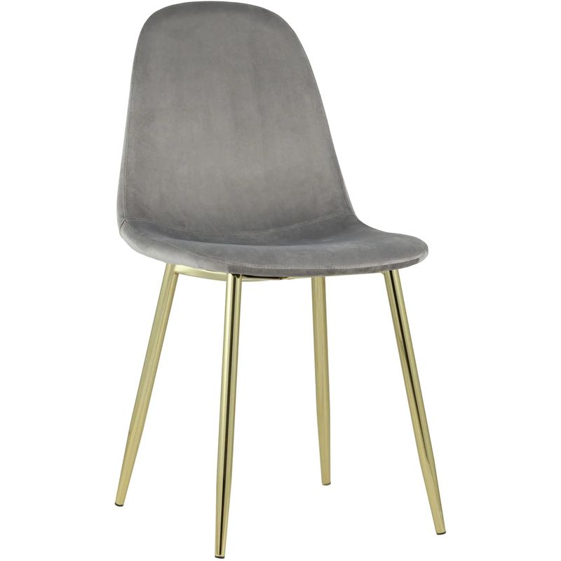 Стул Archie Chair Серый велюр Золотые ножки Серый Золотой Стул Archie Chair Серый велюр Золотые ножки Серый Золотой в Костроме | Loft Concept