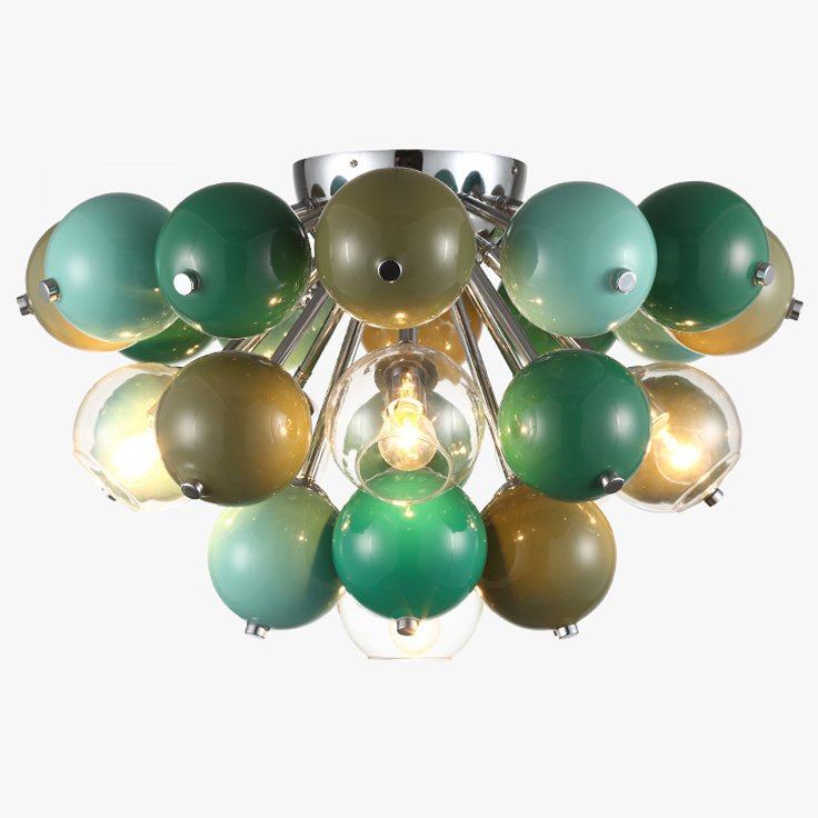 Потолочная люстра Green Ceads Ceiling lamp Зеленый Оливковый Потолочная люстра Green Ceads Ceiling lamp Зеленый Оливковый в Костроме | Loft Concept