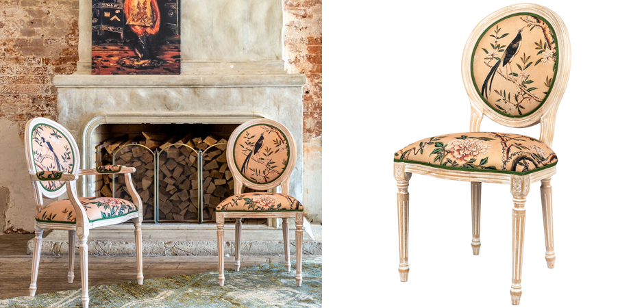 Стул Beige and Green Chinoiserie Stool Стул Beige and Green Chinoiserie Stool - Loft-Concept в Костроме