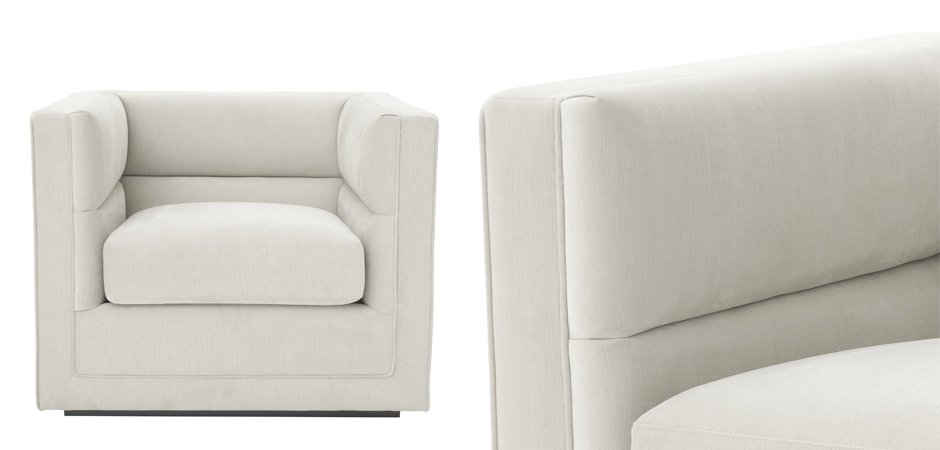 Кресло Eichholtz Сhair Adonia Pebble grey Кресло Eichholtz Сhair Adonia Pebble grey - Loft-Concept в Костроме