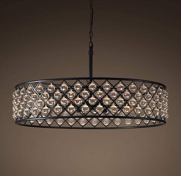 Люстра RH Spencer Hoop Chandelier 80 Черный Люстра RH Spencer Hoop Chandelier 80 Черный в Костроме | Loft Concept