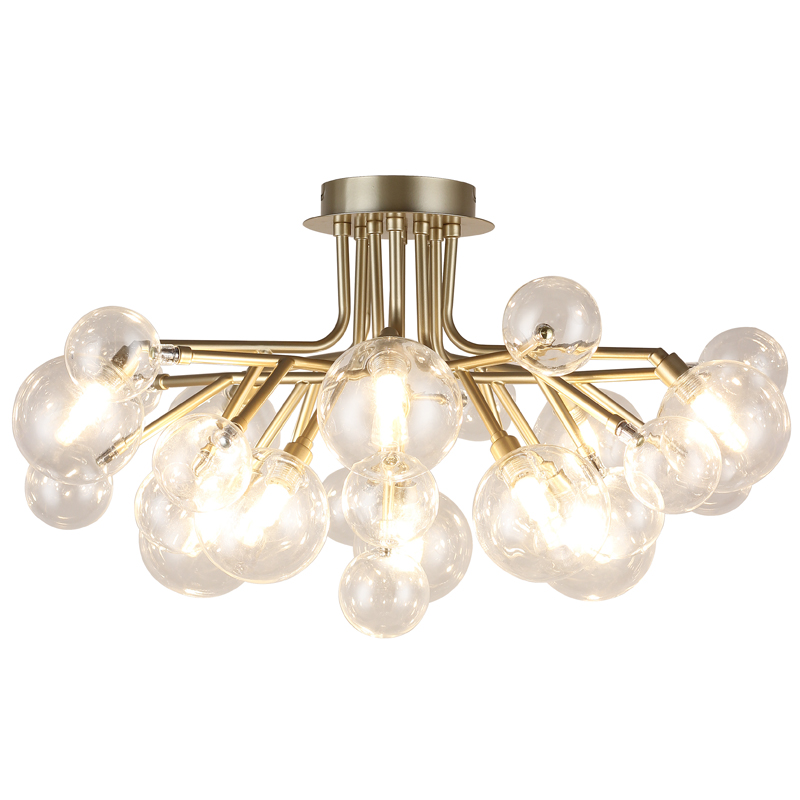 Люстра Berries Chandelier Flower clear 10 Винтажное Светлое Золото Прозрачный Люстра Berries Chandelier Flower clear 10 Винтажное Светлое Золото Прозрачный в Костроме | Loft Concept