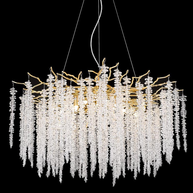 Люстра Diana Rain Gold Золотой Люстра Diana Rain Gold Золотой в Костроме | Loft Concept