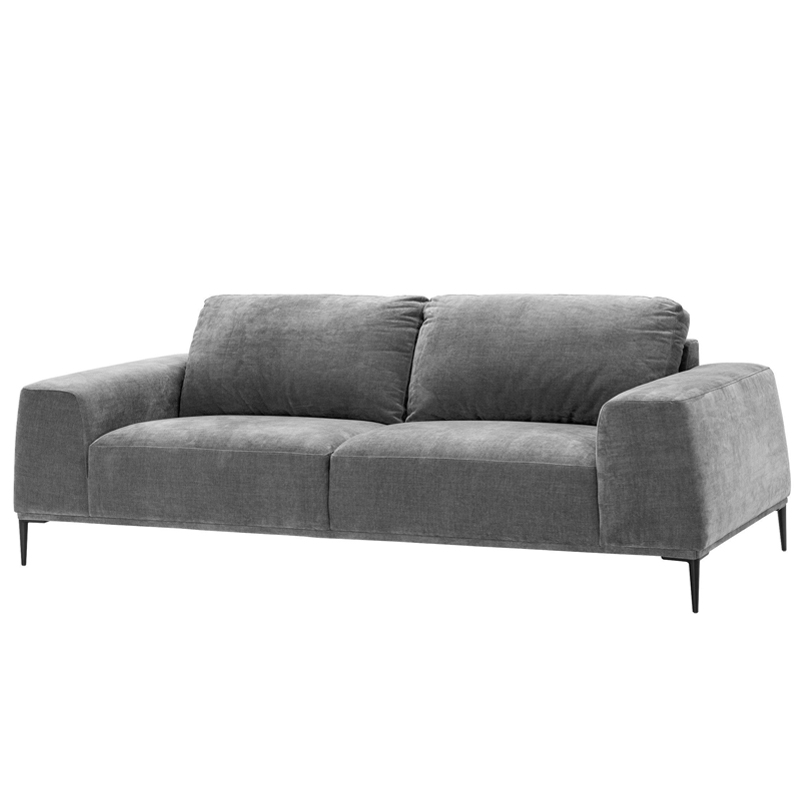 Диван Eichholtz Sofa Montado grey Серый Черный Диван Eichholtz Sofa Montado grey Серый Черный в Костроме | Loft Concept