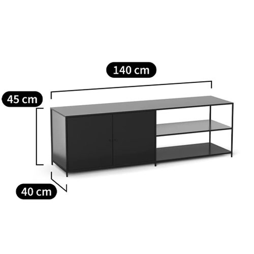 ТВ-тумба из металла с 2-мя дверцами и полками Damian Metal TV Stand ТВ-тумба из металла с 2-мя дверцами и полками Damian Metal TV Stand в Костроме