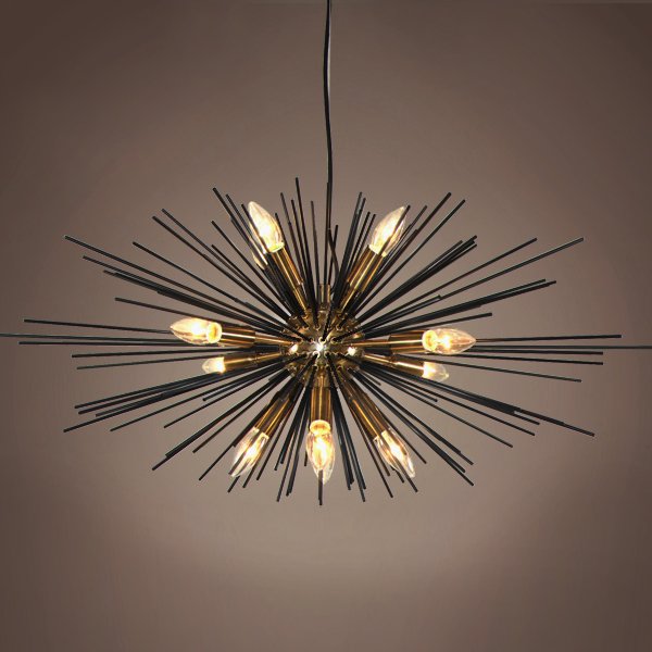 Люстра Astra Chandelier Sputnik Gold & Black Люстра Astra Chandelier Sputnik Gold & Black в Костроме | Loft Concept