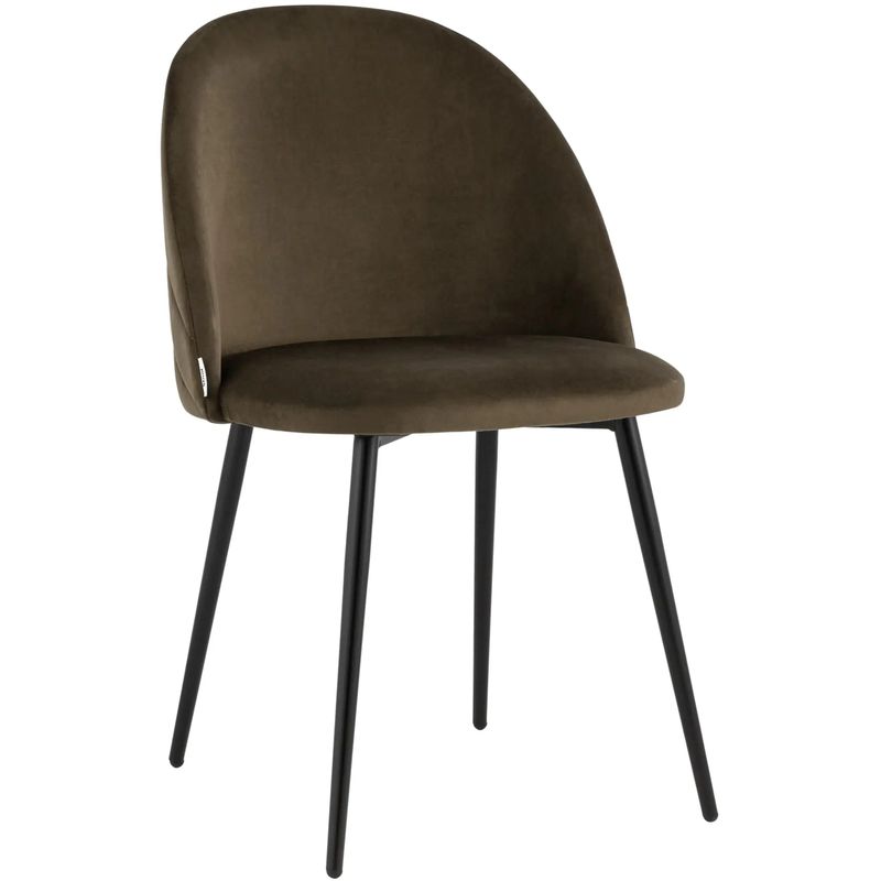 Стул Коричневый Велюр Miruna Leaf Chair Коричневый Черный Стул Коричневый Велюр Miruna Leaf Chair Коричневый Черный в Костроме | Loft Concept