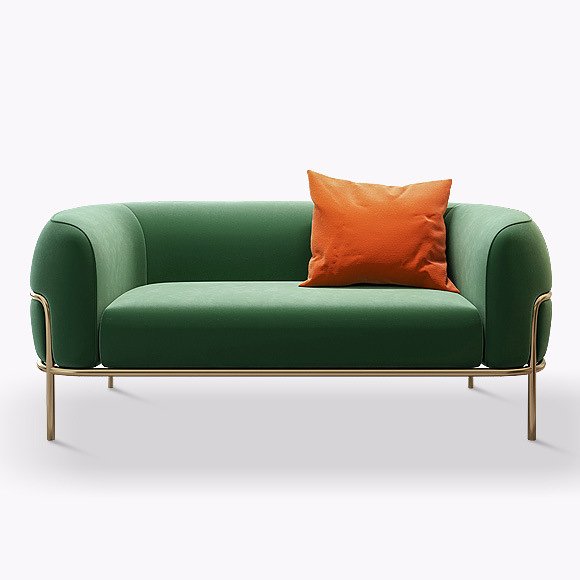 Диван SOPHIE SOFA Зеленый Латунь Диван SOPHIE SOFA Зеленый Латунь в Костроме | Loft Concept