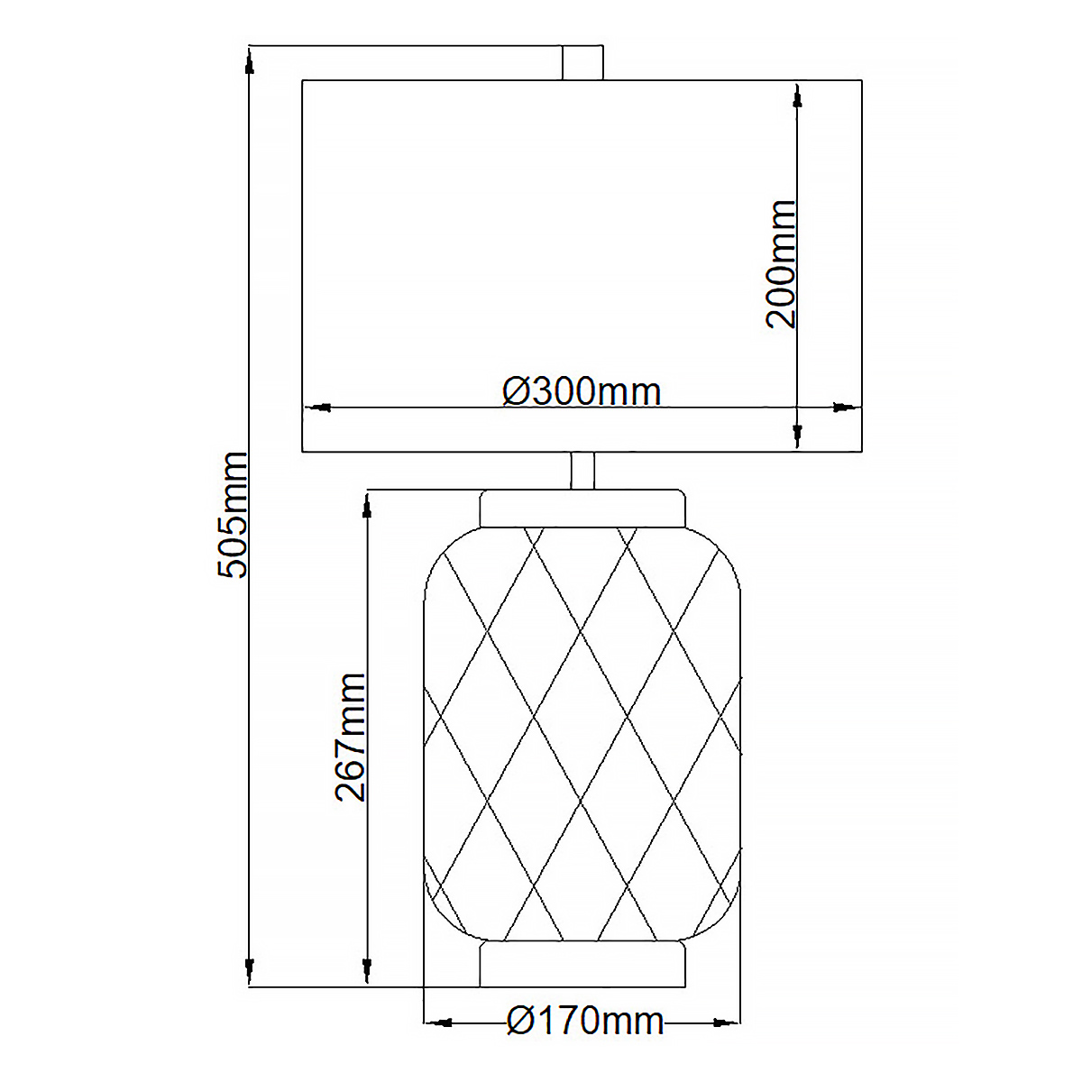 Настольная лампа с цилиндрическим абажуром и прозрачным стеклянным основанием Quintiesse в Костроме