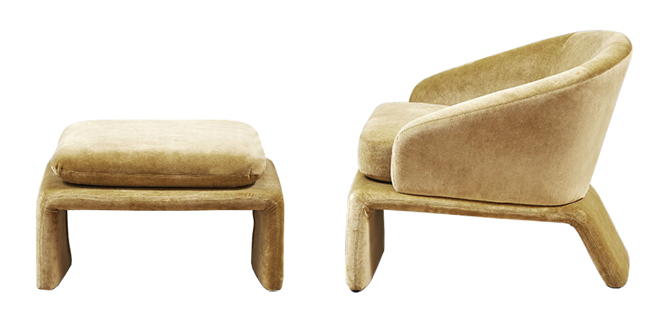 Кресло и пуф Connor Armchair Кресло и пуф Connor Armchair - Loft-Concept в Костроме