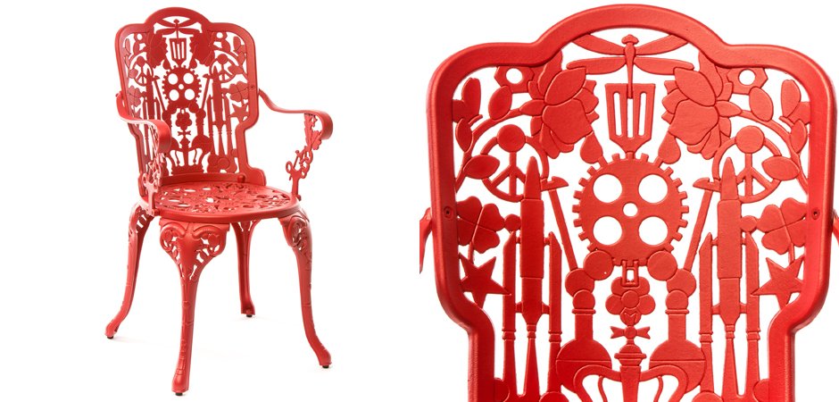 Стул Seletti Industry Collection ALUMINIUM ARMCHAIR – RED Стул Seletti Industry Collection ALUMINIUM ARMCHAIR – RED - Loft-Concept в Костроме