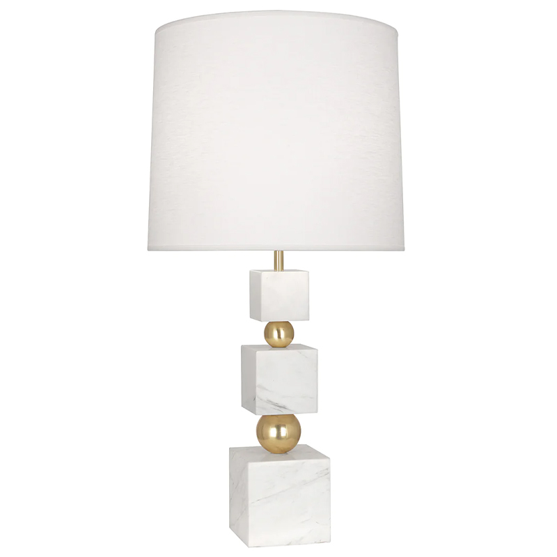 Настольная лампа Totem Table Lamp in White Marble Белый Белый Мрамор Bianco Глянцевое золото Настольная лампа Totem Table Lamp in White Marble Белый Белый Мрамор Bianco Глянцевое золото в Костроме | Loft Concept
