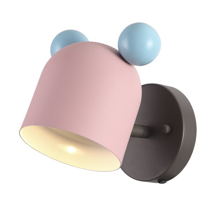 Бра Mickey Mouse Pink Розовый пастельный Бра Mickey Mouse Pink Розовый пастельный в Костроме | Loft Concept