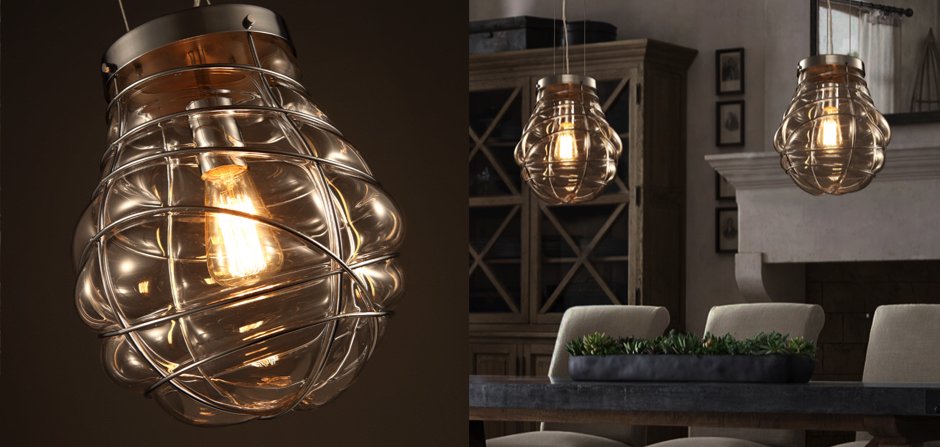 Подвесной светильник Steampunk Glass Shape Подвесной светильник Steampunk Glass Shape - Loft-Concept в Костроме