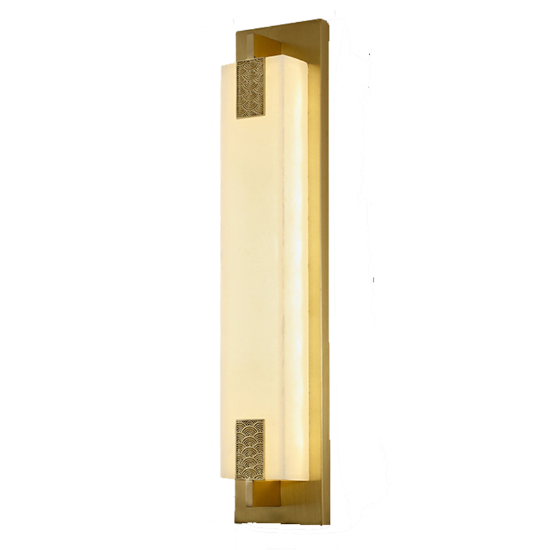 Накладной Настенный светильник Арт-Деко натуральный мрамор Art-Deco Wall Lamp Латунь Накладной Настенный светильник Арт-Деко натуральный мрамор Art-Deco Wall Lamp Латунь в Костроме | Loft Concept