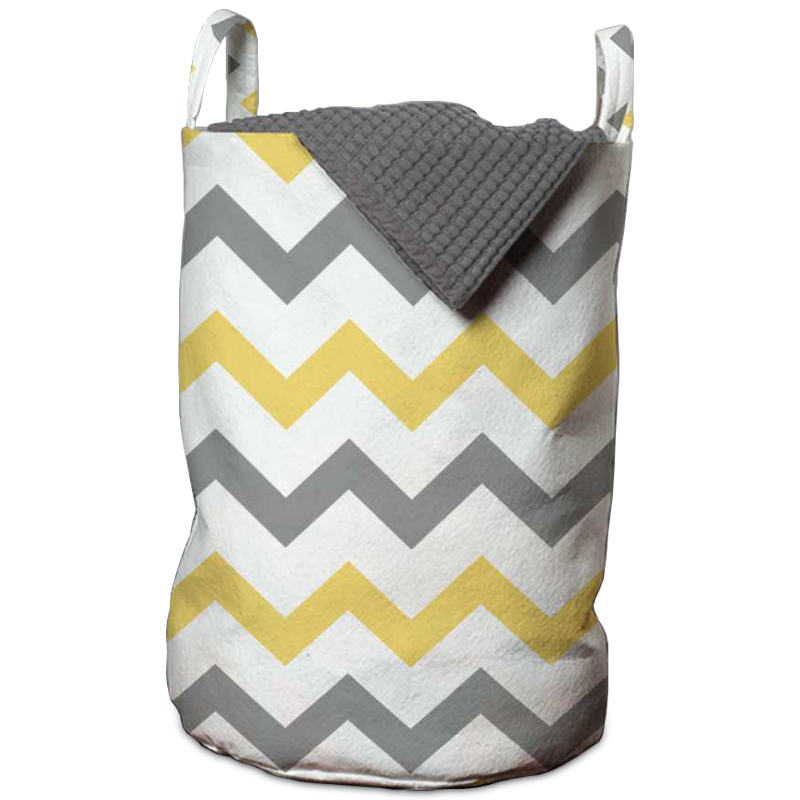 Корзина Mustard and Gray Chevron Basket Горчичный Серый Белый Корзина Mustard and Gray Chevron Basket Горчичный Серый Белый в Костроме | Loft Concept