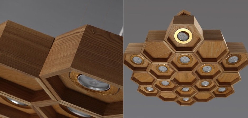 Люстра Honeycomb 12 Loft Wooden Ecolight Люстра Honeycomb 12 Loft Wooden Ecolight - Loft-Concept в Костроме
