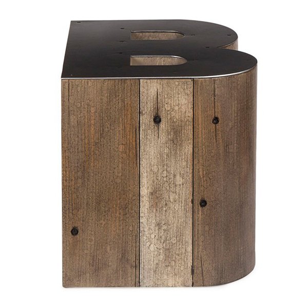 Столик Wooden Alphabet B Side Table Коричневый Графит Столик Wooden Alphabet B Side Table Коричневый Графит в Костроме | Loft Concept