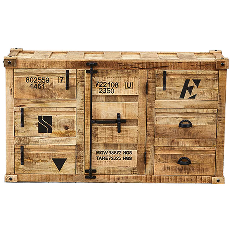 Комод деревянный в стиле Лофт Wooden Loft Box Commode Древесина Комод деревянный в стиле Лофт Wooden Loft Box Commode Древесина в Костроме | Loft Concept