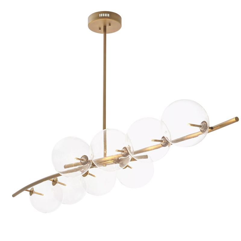 Люстра Eichholtz Chandelier Spezia Латунь Прозрачное Стекло Люстра Eichholtz Chandelier Spezia Латунь Прозрачное Стекло в Костроме | Loft Concept