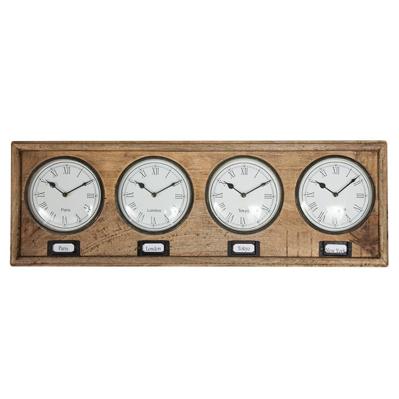 Часы Watch with Four Dials mango tree Древесина Часы Watch with Four Dials mango tree Древесина в Костроме | Loft Concept
