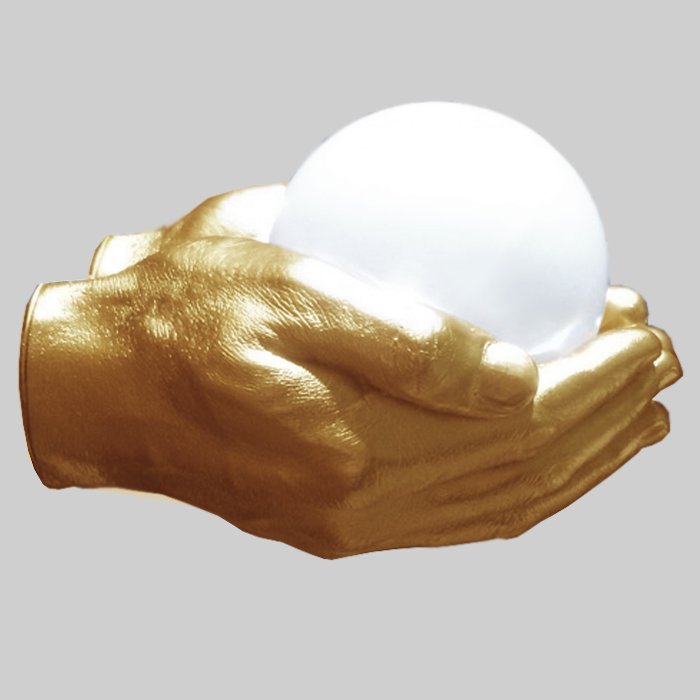 Бра Glowing Ball In The Gold Hands Золотой Бра Glowing Ball In The Gold Hands Золотой в Костроме | Loft Concept