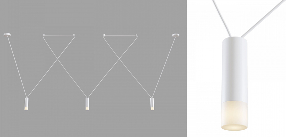 Wireflow LED White Suspension lam 3 патрона Wireflow LED White Suspension lam 3 патрона - Loft-Concept в Костроме