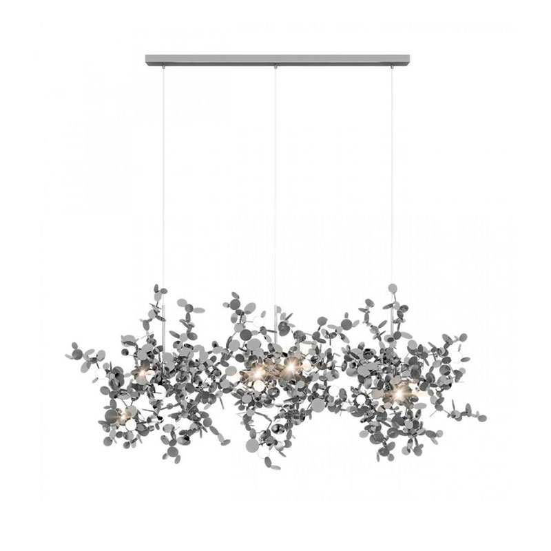 Люстра Terzani Argent Suspension Linear Silver длина 85 см Серебряный Люстра Terzani Argent Suspension Linear Silver длина 85 см Серебряный в Костроме | Loft Concept