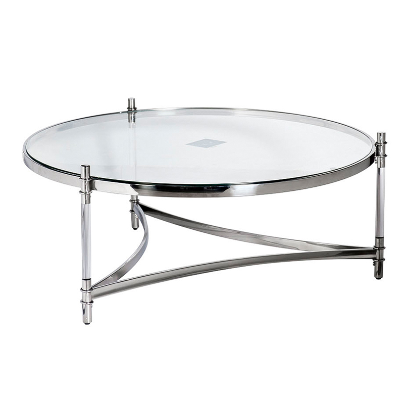 Кофейный стол Octavio Coffee Table Хром Прозрачный Кофейный стол Octavio Coffee Table Хром Прозрачный в Костроме | Loft Concept