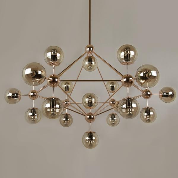 Люстра Modo Chandelier Gold Золотой Люстра Modo Chandelier Gold Золотой в Костроме | Loft Concept