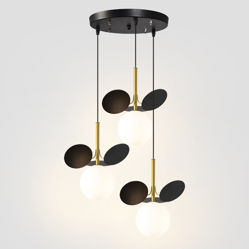 Люстра MATISSE Circle Trio black Золотой Белый Черный Люстра MATISSE Circle Trio black Золотой Белый Черный в Костроме | Loft Concept