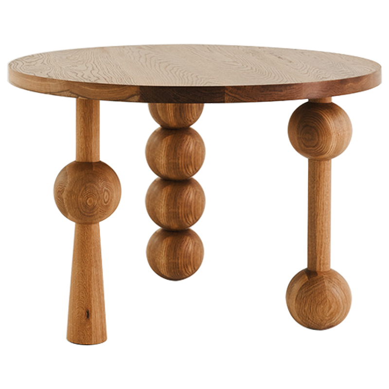 Круглый обеденный стол Keith Unique Shape Dining Table Коричневый Круглый обеденный стол Keith Unique Shape Dining Table Коричневый в Костроме | Loft Concept