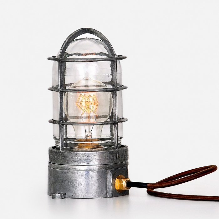 Настольная лампа Steampunk Cage Glass Edison Table lamp Настольная лампа Steampunk Cage Glass Edison Table lamp в Костроме | Loft Concept