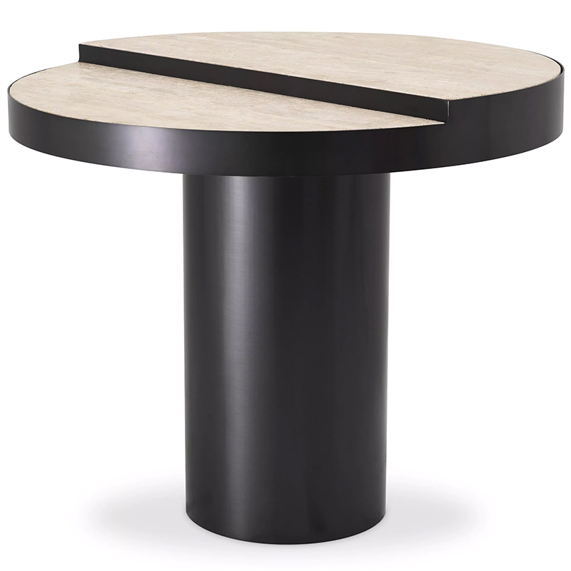 Приставной столик Eichholtz Side Table Excelsior Черный Песочный Приставной столик Eichholtz Side Table Excelsior Черный Песочный в Костроме | Loft Concept