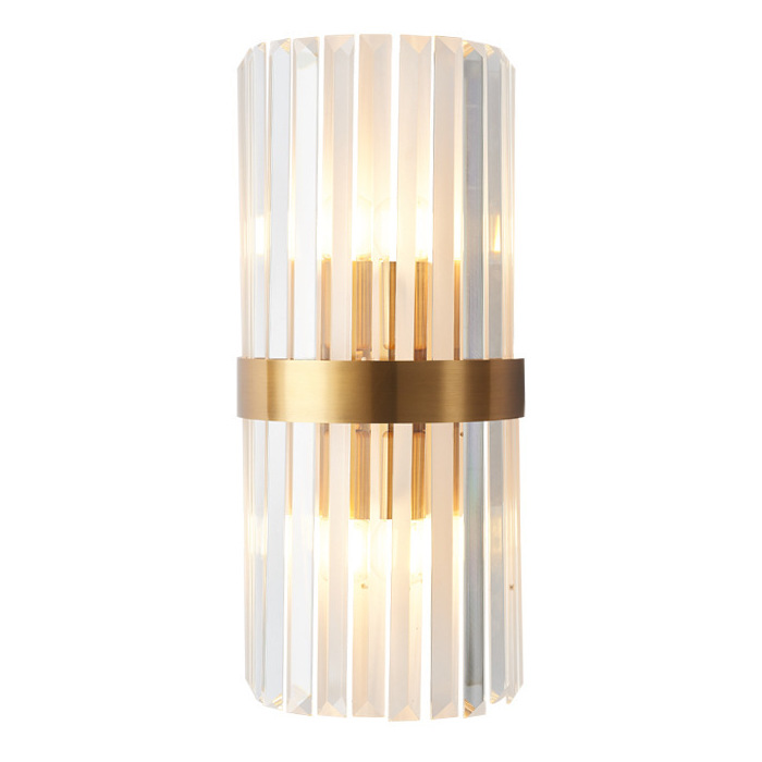 Бра Odeon Clear Glass Gold metal Wall Lamp Прозрачный Латунь Бра Odeon Clear Glass Gold metal Wall Lamp Прозрачный Латунь в Костроме | Loft Concept