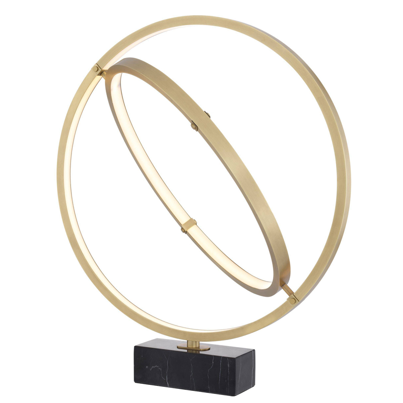 Настольная лампа Eichholtz Table Lamp Cassini Латунь Античная полированная Черный Мрамор Nero Настольная лампа Eichholtz Table Lamp Cassini Латунь Античная полированная Черный Мрамор Nero в Костроме | Loft Concept