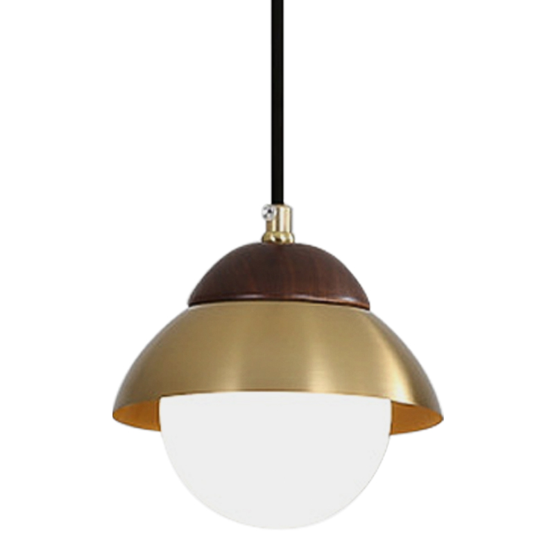 Подвесной светильник Roch Pendant Wooden Eco Light Коричневый Латунь Подвесной светильник Roch Pendant Wooden Eco Light Коричневый Латунь в Костроме | Loft Concept