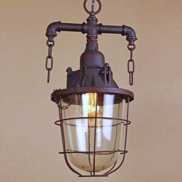 Подвесной светильник Marine Lantern Коричневый Подвесной светильник Marine Lantern Коричневый в Костроме | Loft Concept