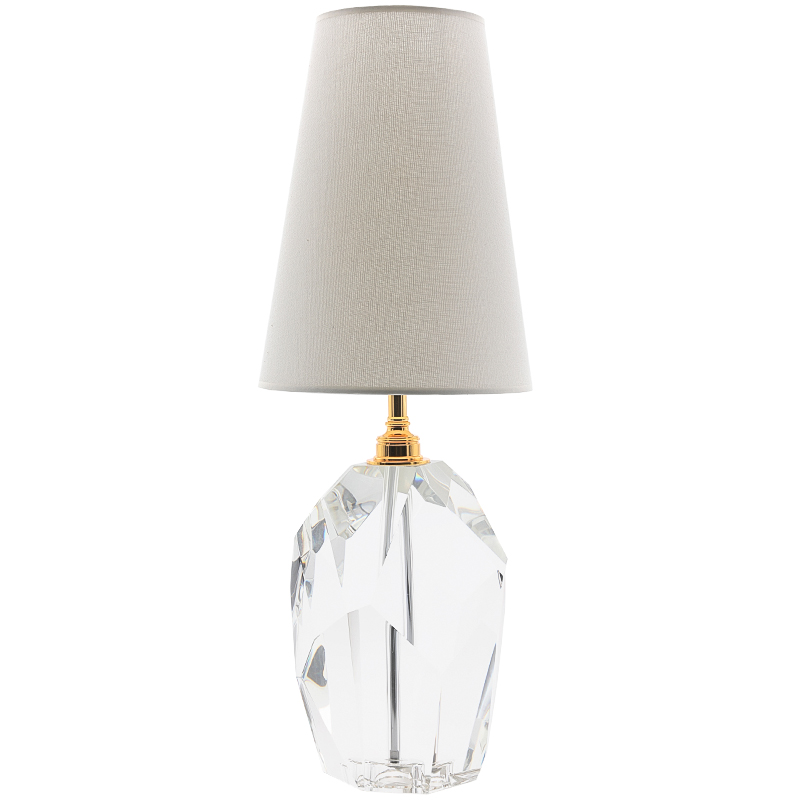 Настольная лампа Crystal table Lamp Прозрачный Белый Настольная лампа Crystal table Lamp Прозрачный Белый в Костроме | Loft Concept