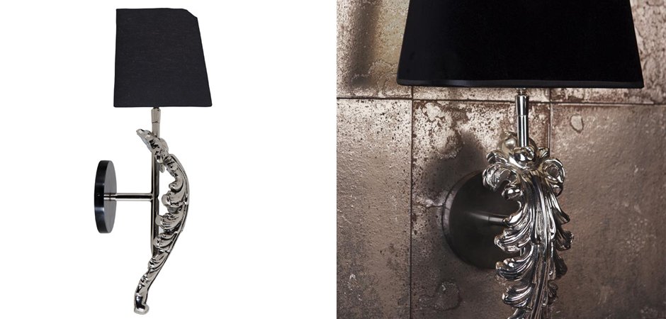 Бра Eichholtz Wall Lamp Beau Site Nickel+Black Бра Eichholtz Wall Lamp Beau Site Nickel+Black - Loft-Concept в Костроме