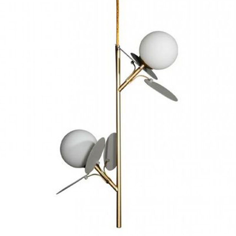 Люстра MATISSE Pendant Double Grey Серый Золотой Белый Люстра MATISSE Pendant Double Grey Серый Золотой Белый в Костроме | Loft Concept