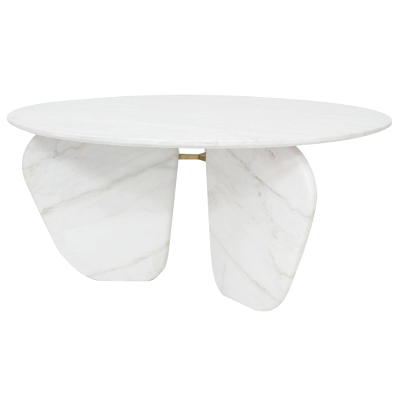 Обеденный стол Hera Dining Table Белый Мрамор Белый Мрамор Bianco Латунь Обеденный стол Hera Dining Table Белый Мрамор Белый Мрамор Bianco Латунь в Костроме | Loft Concept