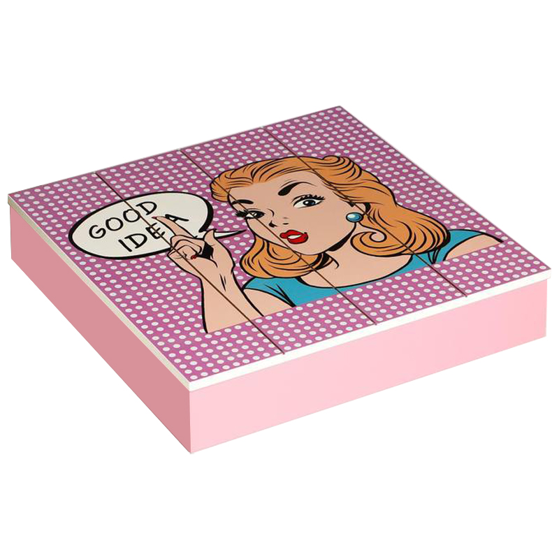 Шкатулка Pop Art Girl pink Розовый Мульти Шкатулка Pop Art Girl pink Розовый Мульти в Костроме | Loft Concept