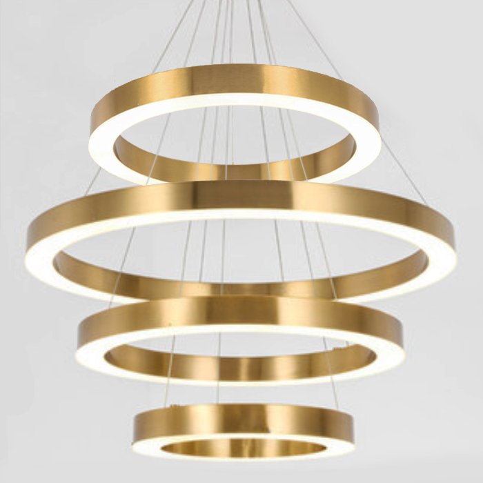 Люстра Light Ring Vertical Латунь в Костроме | Loft Concept 