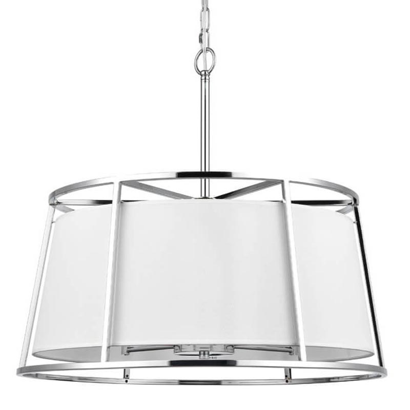 Люстра Alexis Chandelier 60 Хром Белый Люстра Alexis Chandelier 60 Хром Белый в Костроме | Loft Concept