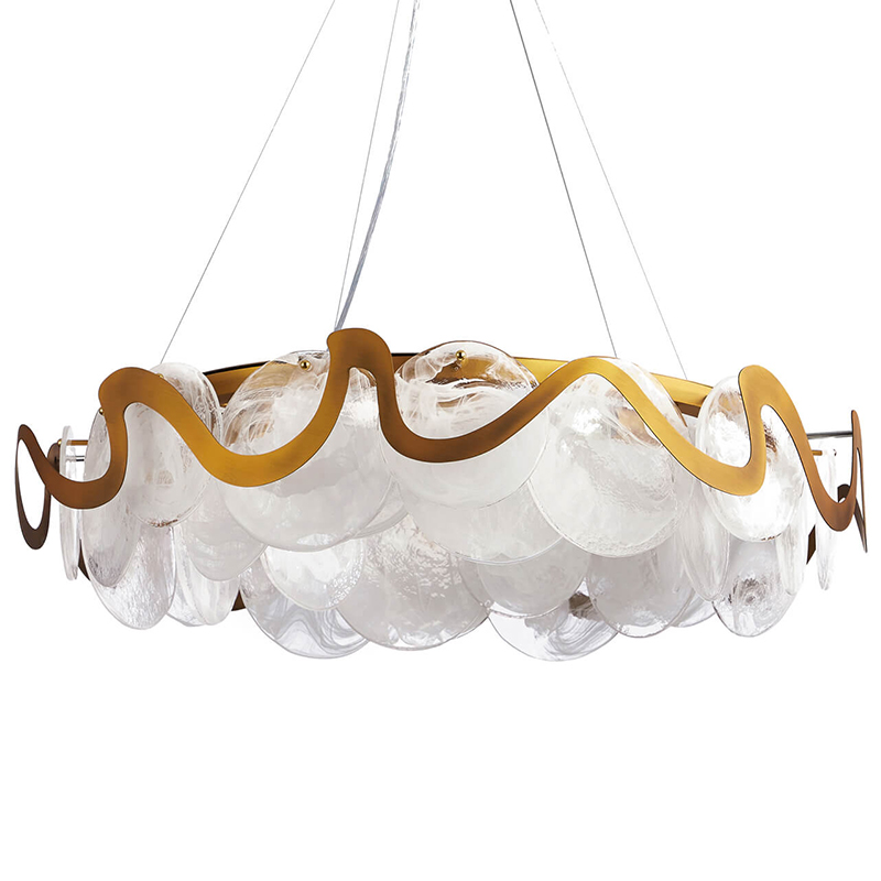 Люстра Darden Chandelier Латунь Белый Люстра Darden Chandelier Латунь Белый в Костроме | Loft Concept